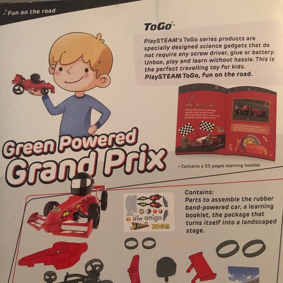 NIB GREEN POWERED GRAND PRIX CAR - Picture 4 of 4